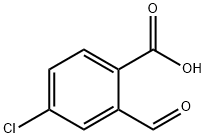 Benzoic acid, 4-chloro-2-formyl- Structure