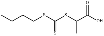 2-Butylsulfanyl-thiocarbonylsulfanyl-propionic acid 구조식 이미지