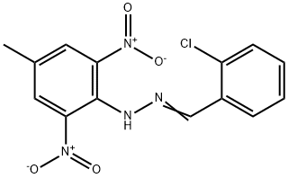 2-CHLOROBENZALDEHYDE (2,6-DINITRO-4-METHYLPHENYL)HYDRAZONE 구조식 이미지