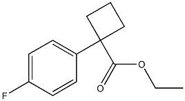 Cyclobutanecarboxylic acid, 1-(4-fluorophenyl)-, ethyl ester
 Structure