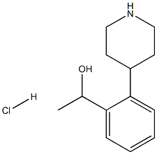 1-(2-(Piperidin-4-yl)phenyl)ethan-1-ol hydrochloride 구조식 이미지