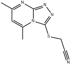 [(5,7-dimethyl[1,2,4]triazolo[4,3-a]pyrimidin-3-yl)sulfanyl]acetonitrile Structure