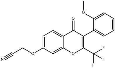 {[3-(2-methoxyphenyl)-4-oxo-2-(trifluoromethyl)-4H-chromen-7-yl]oxy}acetonitrile Structure