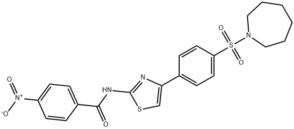 N-{4-[4-(azepan-1-ylsulfonyl)phenyl]-1,3-thiazol-2-yl}-4-nitrobenzamide Structure