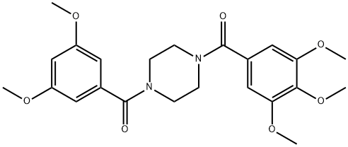 (3,5-dimethoxyphenyl){4-[(3,4,5-trimethoxyphenyl)carbonyl]piperazin-1-yl}methanone Structure