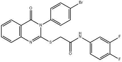 2-{[3-(4-bromophenyl)-4-oxo-3,4-dihydroquinazolin-2-yl]sulfanyl}-N-(3,4-difluorophenyl)acetamide Structure