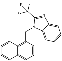 1-(naphthalen-1-ylmethyl)-2-(trifluoromethyl)-1H-benzimidazole Structure