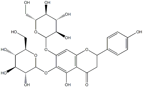 5,6,7,4'-Tetrahydroxyflavanone 6,7-diglucoside Structure