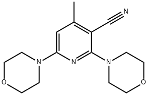 4-methyl-2,6-dimorpholin-4-ylpyridine-3-carbonitrile 구조식 이미지