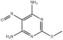 2-methylsulfanyl-5-nitrosopyrimidine-4,6-diamine Structure