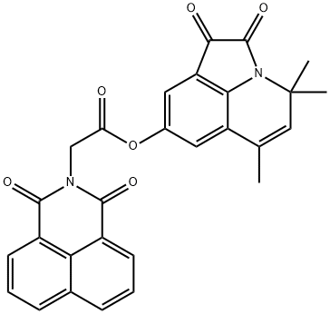 4,4,6-trimethyl-1,2-dioxo-1,2-dihydro-4H-pyrrolo[3,2,1-ij]quinolin-8-yl (1,3-dioxo-1H-benzo[de]isoquinolin-2(3H)-yl)acetate Structure