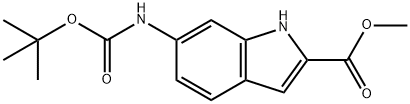 methyl 6-(tert-butoxycarbonylamino)-1H-indole-2-carboxylate 구조식 이미지