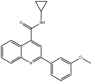 N-cyclopropyl-2-(3-methoxyphenyl)-4-quinolinecarboxamide 구조식 이미지