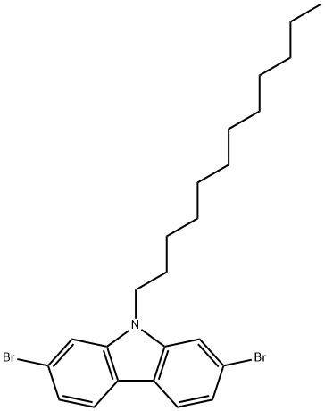 2,7-Dibromo-9-dodecylcarbazole Structure