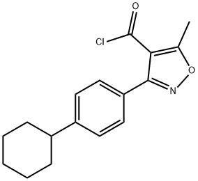 3-(4-Cyclohexylphenyl)-5-methylisoxazole-4-carbonyl chloride Structure