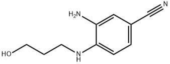 3-amino-4-((3-hydroxypropyl)amino)benzonitrile 구조식 이미지