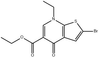 Ethyl 2-bromo-7-ethyl-4-oxo-4,7-dihydrothieno[2,3-b]pyridine-5-carboxylate Structure