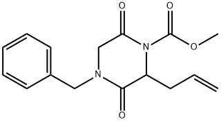 Methyl 2-allyl-4-benzyl-3,6-dioxopiperazine-1-carboxylate Structure