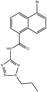 5-bromo-N-(2-propyl-2H-tetrazol-5-yl)naphthalene-1-carboxamide 구조식 이미지