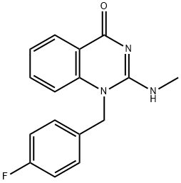 1,4-DIHYDRO-1-(4-FLUOROBENZYL)-2-METHYLAMINO-4-QUINAZOLINONE Structure