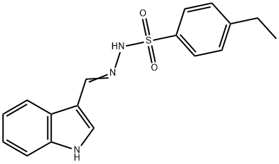 (Z)-N'-((1H-indol-3-yl)methylene)-4-ethylbenzenesulfonohydrazide 구조식 이미지