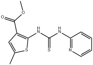 methyl 5-methyl-2-(3-(pyridin-2-yl)thioureido)thiophene-3-carboxylate Structure