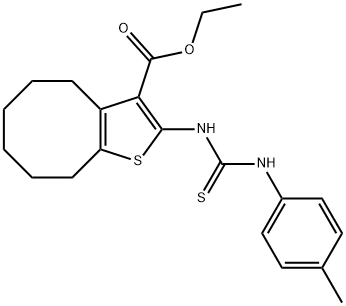 ethyl 2-(3-(p-tolyl)thioureido)-4,5,6,7,8,9-hexahydrocycloocta[b]thiophene-3-carboxylate Structure