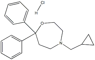 4-(Cyclopropylmethyl)-7,7-diphenyl-1,4-oxazepane hydrochloride Structure