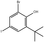 2-bromo-6-tert-butyl-4-iodophenol Structure