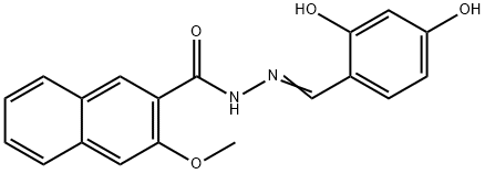 (E)-N'-(2,4-dihydroxybenzylidene)-3-methoxy-2-naphthohydrazide Structure
