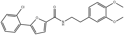 5-(2-chlorophenyl)-N-[2-(3,4-dimethoxyphenyl)ethyl]furan-2-carboxamide Structure