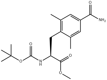 4'-카바모일N-Boc-2',6'-디메틸-L-페닐알라닌메틸에스테르 구조식 이미지