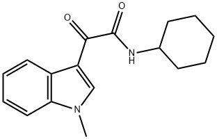 N-cyclohexyl-2-(1-methyl-1H-indol-3-yl)-2-oxoacetamide 구조식 이미지