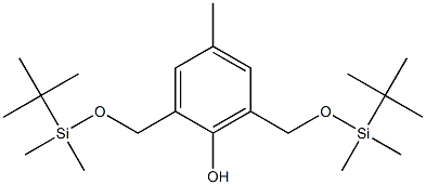 Phenol, 2,6-bis[[[(1,1-dimethylethyl)dimethylsilyl]oxy]methyl]-4-methyl- Structure