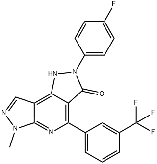 635324-72-0 2-(4-fluorophenyl)-6-methyl-4-(3-(trifluoromethyl)phenyl)-1,2-dihydrodipyrazolo[3,4-b:3',4'-d]pyridin-3(6H)-one