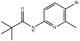 N-(5-Bromo-6-methyl-pyridin-2-yl)-2,2-dimethyl-propionamide 구조식 이미지