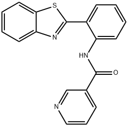 N-[2-(1,3-benzothiazol-2-yl)phenyl]pyridine-3-carboxamide 구조식 이미지