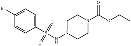 Ethyl 4-(4-bromophenylsulfonamido)piperazine-1-carboxylate 구조식 이미지