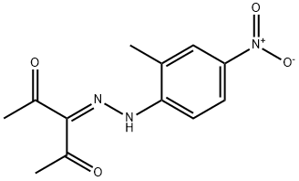 3-[(2-methyl-4-nitrophenyl)hydrazono]-2,4-pentanedione 구조식 이미지