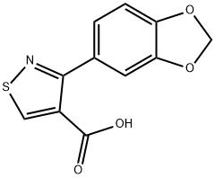 3-(Benzo[d][1,3]dioxol-5-yl)isothiazole-4-carboxylic acid Structure