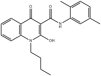 1-butyl-N-(2,5-dimethylphenyl)-2-hydroxy-4-oxo-1,4-dihydroquinoline-3-carboxamide 구조식 이미지