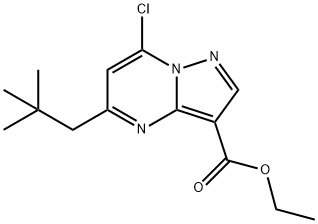 Ethyl 7-chloro-5-neopentylpyrazolo[1,5-a]pyrimidine-3-carboxylate Structure