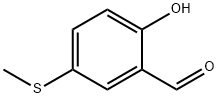 2-hydroxy-5-(methylthio)benzaldehyde 구조식 이미지