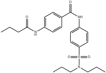 4-(butanoylamino)-N-[4-(dipropylsulfamoyl)phenyl]benzamide 구조식 이미지