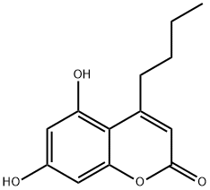 4-butyl-5,7-dihydroxy-2H-chromen-2-one 구조식 이미지