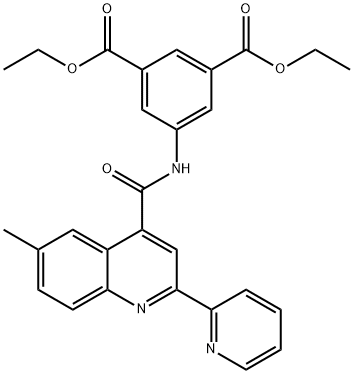 diethyl 5-(6-methyl-2-(pyridin-2-yl)quinoline-4-carboxamido)isophthalate 구조식 이미지