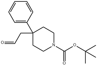 tert-Butyl 4-(2-oxoethyl)-4-phenylpiperidine-1-carboxylate 구조식 이미지
