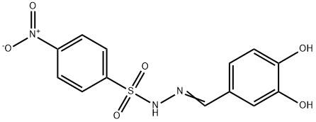 (E)-N'-(3,4-dihydroxybenzylidene)-4-nitrobenzenesulfonohydrazide 구조식 이미지