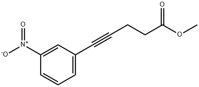 5-(3-nitrophenyl)pent-4-ynoic acid methyl ester 구조식 이미지