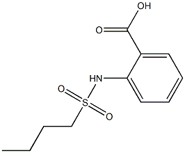 Benzoic acid, 2-[(butylsulfonyl)amino]-
 Structure